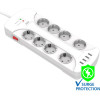 WELL ��������� 8x Schuko ��� 4x USB �� �������� 3m/3g1.5 �� ��������� EXTS-8S3M-PROT/USB4-WL