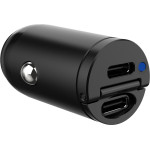 Celly ��������� ����������� Mini Car Charger 2 x Type C 30W ������ - (CCMINI2USBCBK)