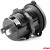 AMiO ����� �� 2 ����� Usb ��� ������ ����� 12/24V 5V 3.1A �37 mm�51mm MOD-03 - (02853)