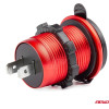 AMiO ����� �������� �� 2 ����� Usb + Type C ��� ������ ������� 12/24V 5-12V 3.0A Quick Charger MOD-09 -1 ���. - (02859)