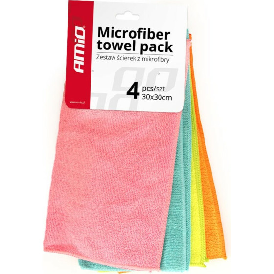 AMiO ����� ����������� �� ��������� (MICROFIBER) CWASH-02 30x30cm (����������) - 4 ���. - (01046)