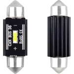 AMiO �������� ����������� 36mm 12/24V 3,1W 5600K 1LEd Ultra Bright CAN-Bus Festoon (�����) - 2 ���. - (02442)