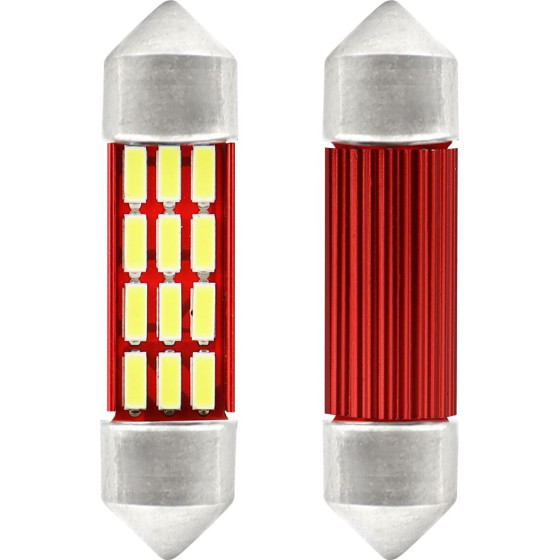AMiO �������� ����������� 36mm 12V 5.600K 12xSmd 4014 Led CAN-Bus - 2 ���. - (01632)