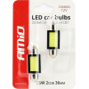 AMiO �������� ����������� 36mm 12V 5.600K Cob Led CAN-Bus - 2 ���. - (01639)