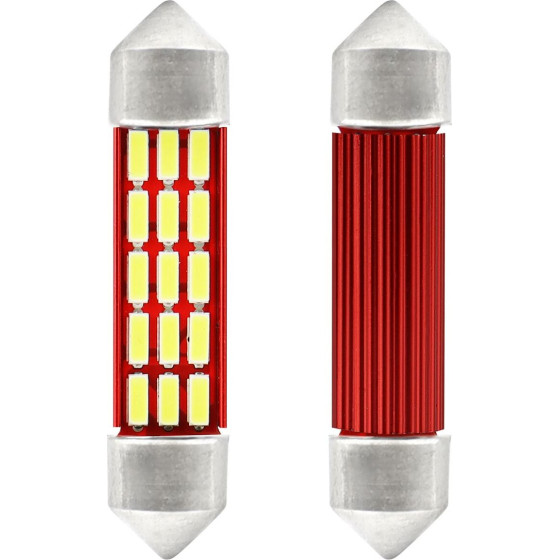 AMiO �������� ����������� 41mm 12V 5.600K 20xSmd 4014 Led CAN-Bus - 2 ���. - (01634)