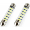 AMiO �������� ����������� Standard Festoon C5W 41mm - 12V - 0,7W - 5600K - 18LEd (�����/�����) - 2 ���. - (01092)