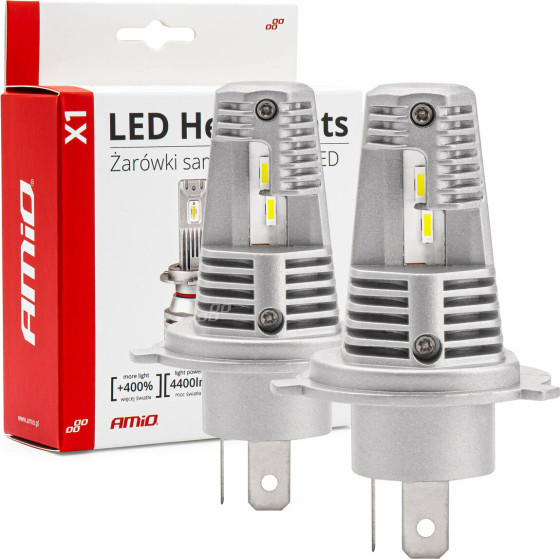 AMiO ������ Led H4 10-16V 40W 6.500K 4400lm (������) X1 - 2���. - (02965)