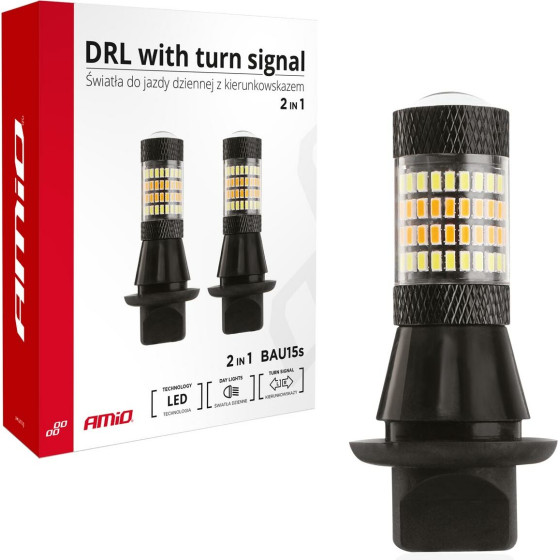 AMiO PY21W 12V BAU15s Drl 2 �� 1 �����/��������� CAN-Bus 2x96 Smd 3014 2���. - (02451)