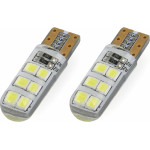 AMiO T10 ������� Standard Led Silca 12V - 1,5W - 5600K - 12LEd (�����/�����) - 2 ���. - (01095)