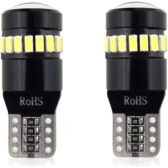 AMiO T10 W5W 12/24V CAN-Bus Led 18xSMD3014 +1xSmd ����� 2���. - (02446)