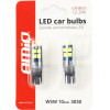 AMiO T10 W5W 12V W2,1x9,5d ����� 10SMDx3030 (������� - CAN-BUS) 2���. - (02447)
