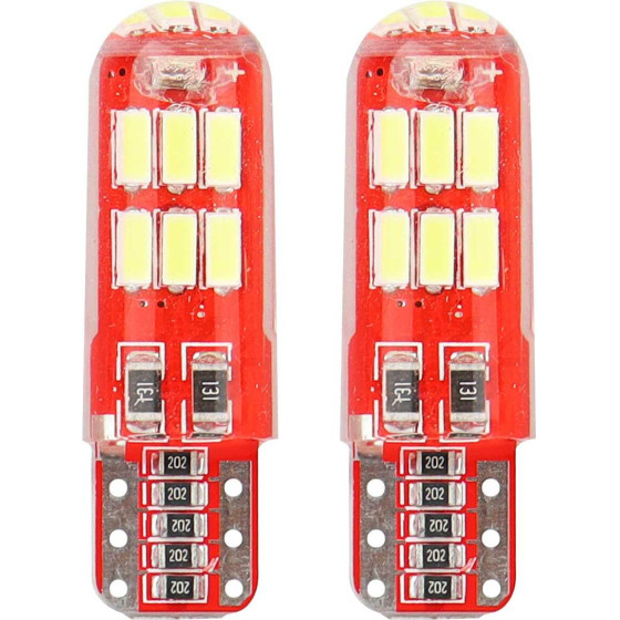 AMiO T10 W5W 12V W2,1x9,5d ����� 5.600K 15SMDx4014 Led ��������� (������� - CAN-BUS) 2���. - (01443)
