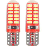AMiO T10 W5W 12V W2,1x9,5d ����� 5.600K 24SMDx3014 ��������� (������� - CAN-BUS) 2���. - (01444)
