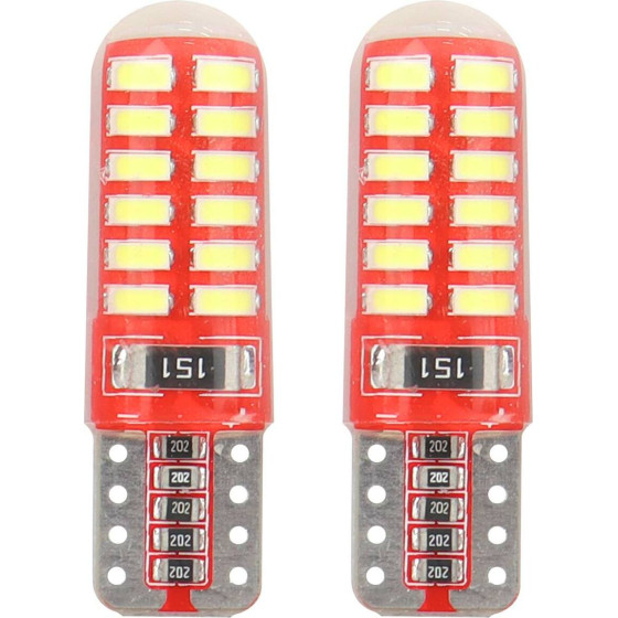 AMiO T10 W5W 12V W2,1x9,5d ����� 5.600K 24SMDx3014 ��������� (������� - CAN-BUS) 2���. - (01444)
