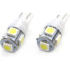 AMiO T10 W5W 12V W2,1x9,5d ����� 5.600K 5SMDx5050 (�������) 2���. - (01284)