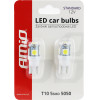 AMiO T10 W5W 12V W2,1x9,5d ����� 5.600K 5SMDx5050 (�������) 2���. - (01284)