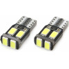 AMiO T10 W5W 12V W2,1x9,5d ����� 5.600K 6SMDx5730 (������� - CAN-BUS) 2���. - (01622)