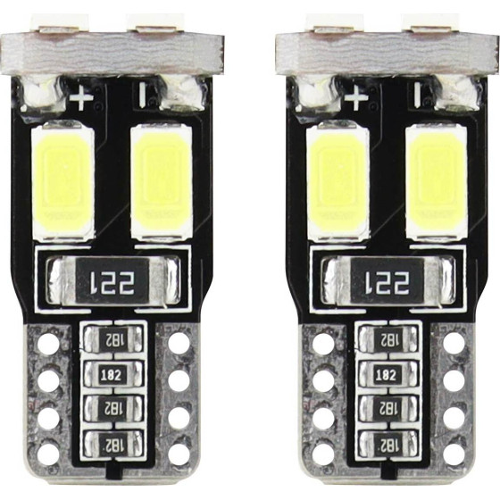 AMiO T10 W5W 12V W2,1x9,5d ����� 5.600K 6SMDx5730 (������� - CAN-BUS) 2���. - (01622)