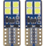 AMiO T10 W5W 12V W2,1x9,5d ����� 5.600K 8SMDx2835 (������� - CAN-BUS) 2���. - (01635)