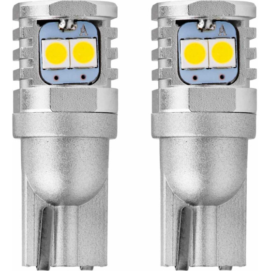 AMiO T10 W5W/W10W 12/24V W2,1x9,5d 6SMDx3030 ����� (������� - CAN-BUS) 2���. - (02801)