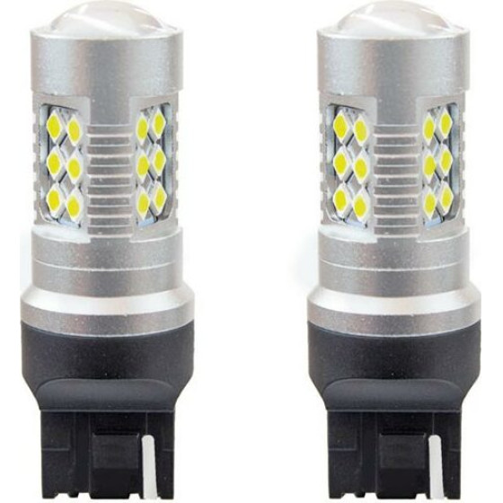 AMiO W21W T20 12/24V 6,2W 5.600K Led 24xSMD3030 CAN-Bus ����� 18x56mm 2���.