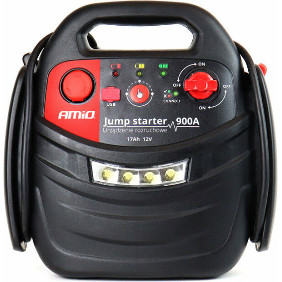 AMiO ��������� ��������� Starter 4 �� 1 17Ah 12V Dc 300A (700A max) 250PSi �� ��������� ���� / ��������� / 3 Led / 2 ������ 12V / 1 ���� Usb 5V 2,1A Sena ��� ������� ��� Diesel - 1 ���. - (SE01161)