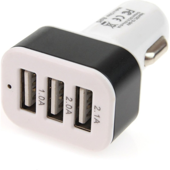 AMiO ��������� �������� �� 3 ����� Usb 12/24V 5100mA (1�, 2�, 2.1�) - 1 ���. - (01027)