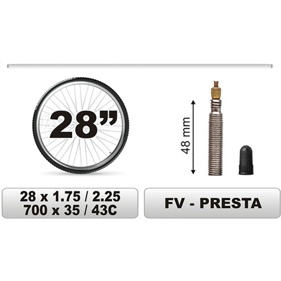 CarCommerce �������� ��������� 28x1.75/2,25 ������ ������� 48mm Car Commerce - 1 ���. - (68383)