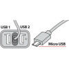 Lampa ���������� �������� 12/24V �� 2 Usb ��� ������� �������� Micro Usb - (38874)