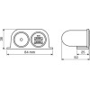 Lampa ����� �������� 15A �� ����� Usb �������� ���� ��� ������� Led 12/24V - (38967)