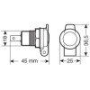 Lampa ����� �������� Din ���������� �� ������ 12/24V (��������: 3902.7) - (39132)