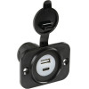 Lampa ����� Usb �� ������ ��� 2 ����� Usb (A+C) 12/24V 3000mA 15W ����� Fast Charge - 1 TEM. - (39120)