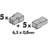 Lampa ��������� 2 ������ ��� ��������� 6,3x0.8mm (10���) - (45059)