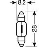 Lampa ����� �������� 10W/12V SV7-8 8X28mm - (58131)