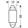 Lampa ������� ����������� 9-32V 12x36mm 120lm ����� MEGA-LED12 (������ �����������) Blister 1���. - (58126)