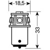 Lampa ������� P21W 12V BA15s HYPER-LED18 - (57933)