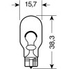 Lampa �������� 12V-W16W W2.1x9.5d - (58307)