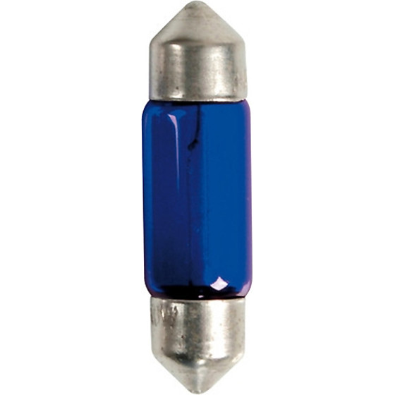 Lampa �������� ����������� C10W 12V 10W SV8,5-8 (11x35mm) Blue DYED-Glass Blister - 2 ���. - (58367)