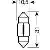 Lampa �������� �������� 12V/10W ���� 11X31mm - (58350)