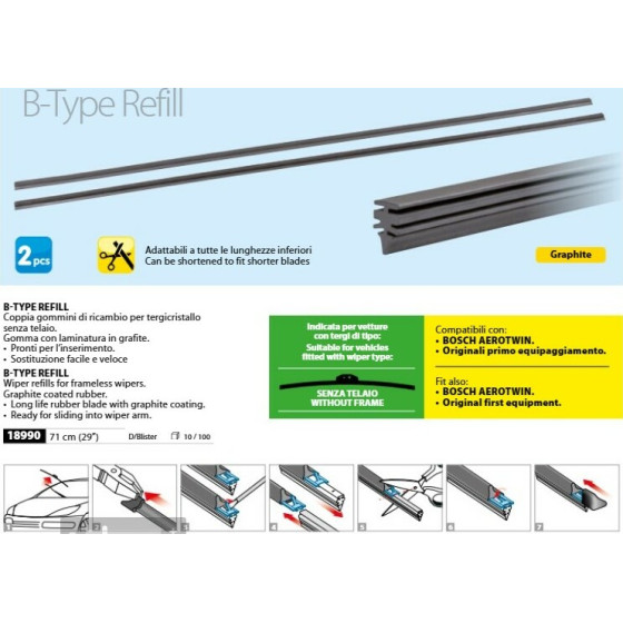 Lampa ������� ���������������� Bosch Aerotwin Refill �������� 71cm (29 INCH) 2���. ��������� ��� Flat ���� ����� ���������������� - (18990)