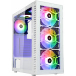 Kolink Observatory Hf Glass Argb Midi Tower Case - White (6 Argb fans) - (PGW-CH-KOL-111)