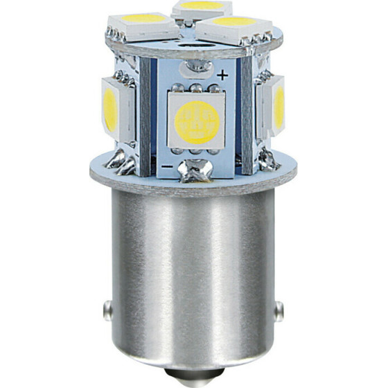 Lampa P21W BA15s 24/28V 8SMDx1CHip Led 120lm ����� ����� - 20 ���. - (97564)