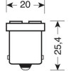 Lampa P21W BA15s 24V 4SMDx1CHip Led 30lm ������� ����� - 20 ���. - (97562)
