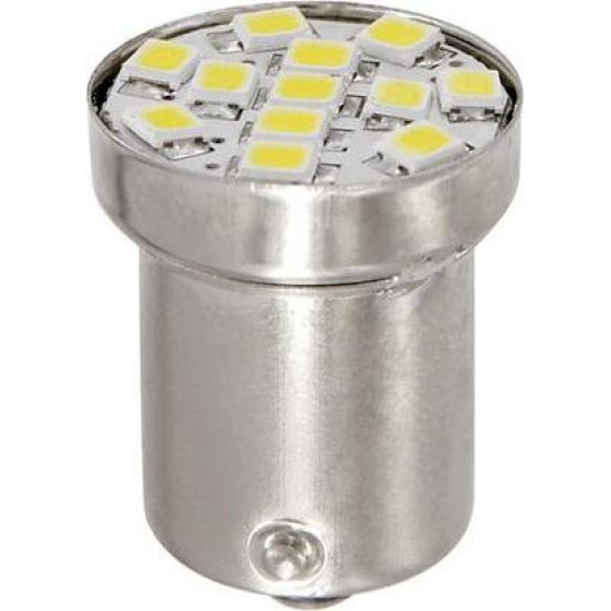 Lampa R5W 24/28V BA15s HYPER-LED12 120lm ����� ��������� 1SMDx3cHips (����������-���������) Blister 1���. - (98305)