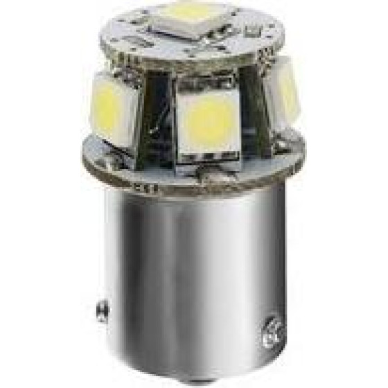 Lampa R5W 24V BA15s HYPER-LED18 ��������� 6SMDx3cHips (����������-���������-) Blister 1���. - (98330)