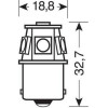 Lampa R5W BA15s 24/28V 6SMDX1CHip Led 35lm ������� ����� - 20 ���. - (97566)