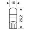 Lampa T10 W5W 10/32V W2,1x9,5d 120lm MEGA-LED1 ��������� ����� (������� �������) 2���. - (58519)