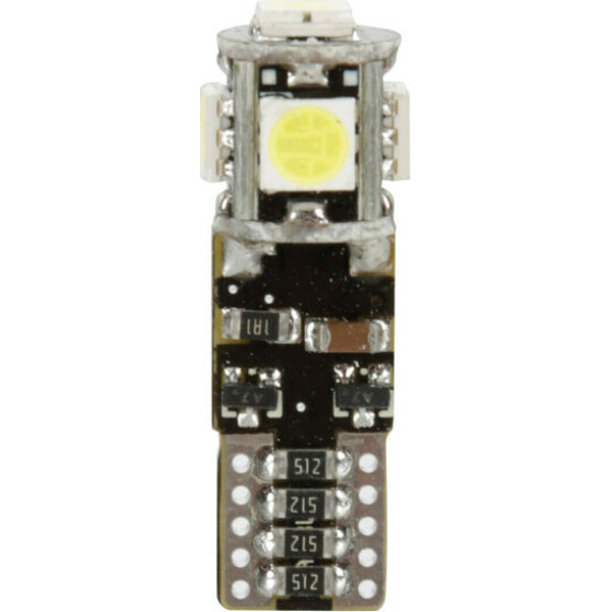 Lampa T10 W5W 12/30V W2,1x9,5d 80lm 5SMd Led ����� (�������-�������������- CAN-BUS) 2���. - (58385)
