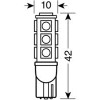 Lampa T10 W5W 12V W2,1x9,5d 80lm HYPER-LED39 ����� 13SMDx3cHips (������ �����������) Blister 2���. - (58456)