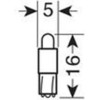 Lampa T3 12V W2�4,6d 1 Led Cockpit ����� (������� ������� ��� ������ ������) Blister - 5 ���. - (58489)